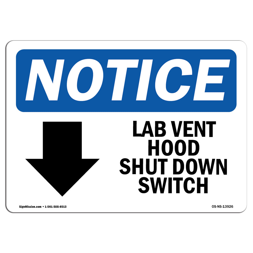 Lab Vent Hood Shut Down Switch
