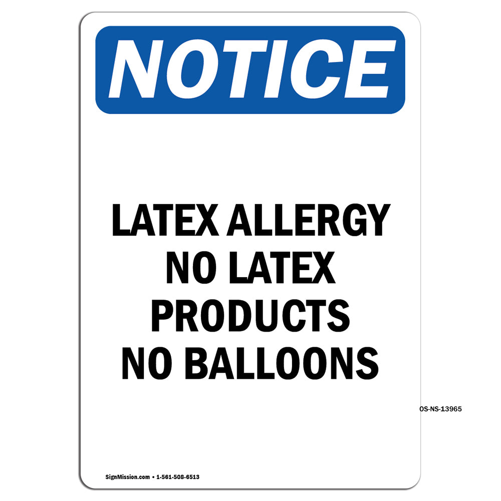 Latex Allergy No Latex Products No Balloons
