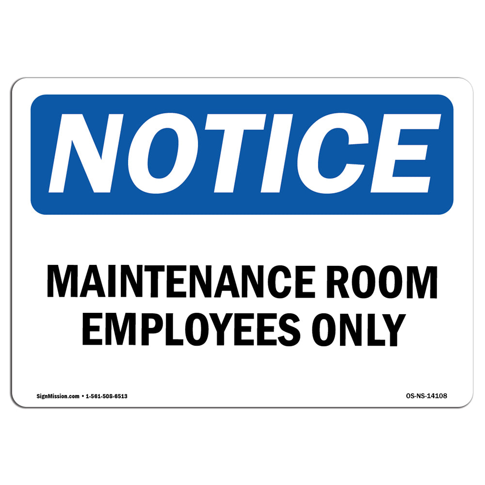 Maintenance Room Employees Only