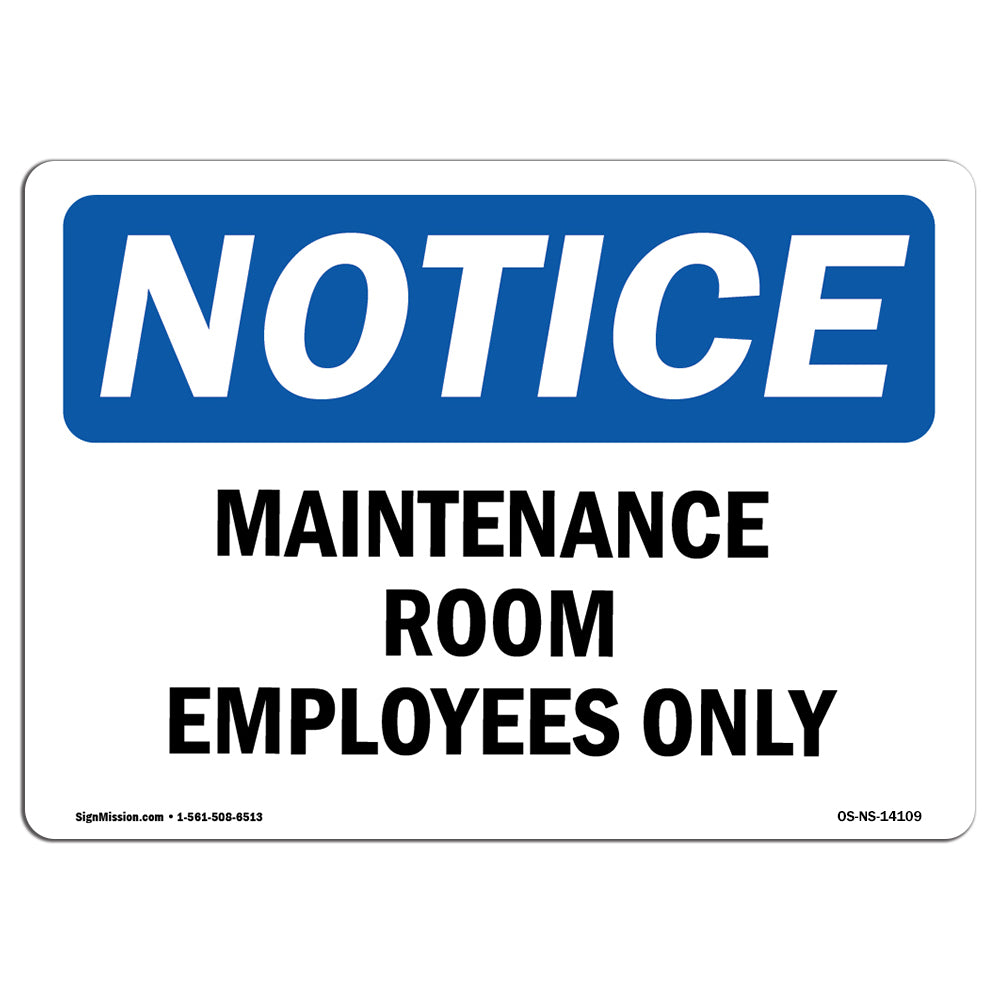 Maintenance Room Employees Only
