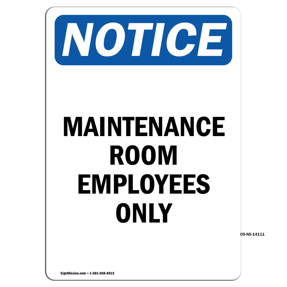 Maintenance Room Employees Only