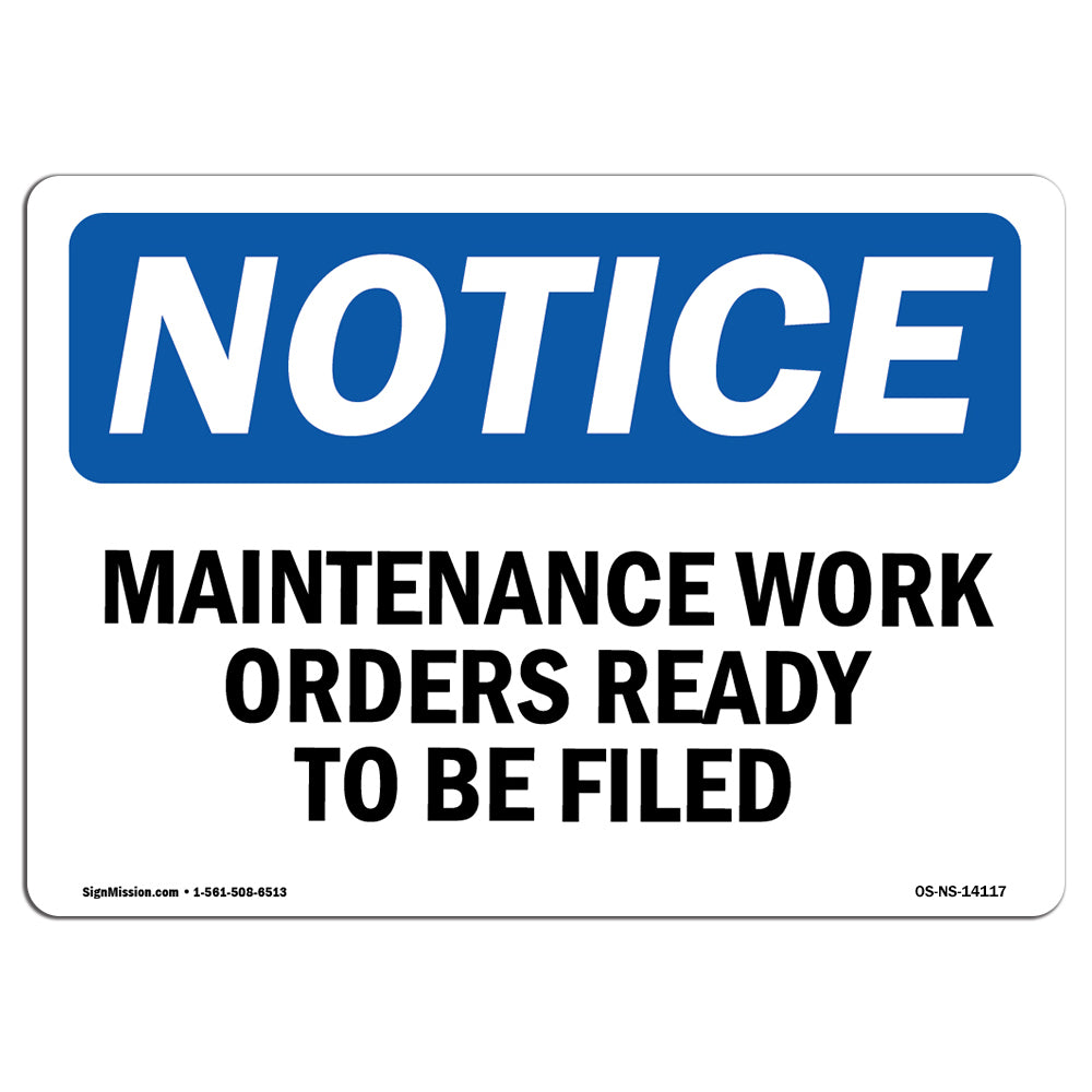 Maintenance Work Orders Ready To Be Filed