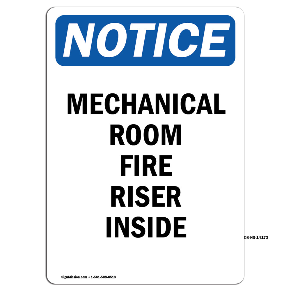 Mechanical Room Fire Riser Inside