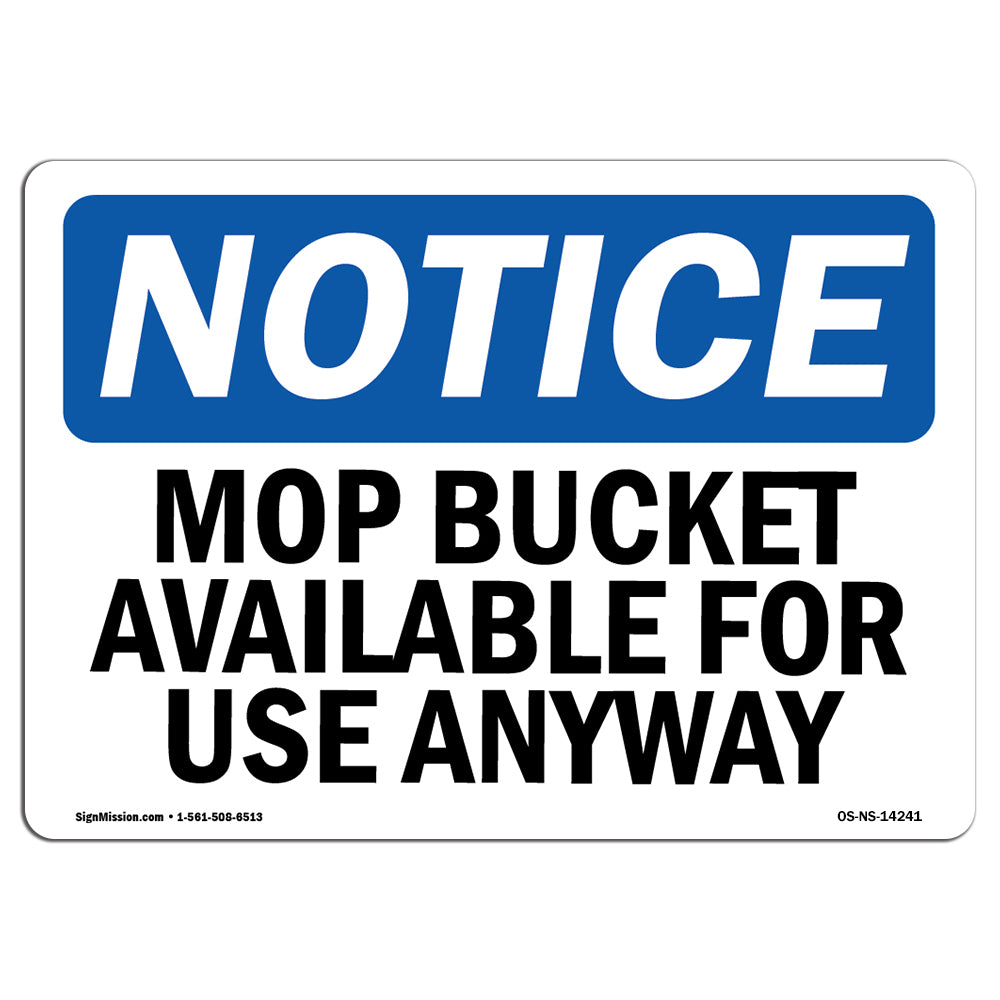 Mop Bucket Available For Use Anytime