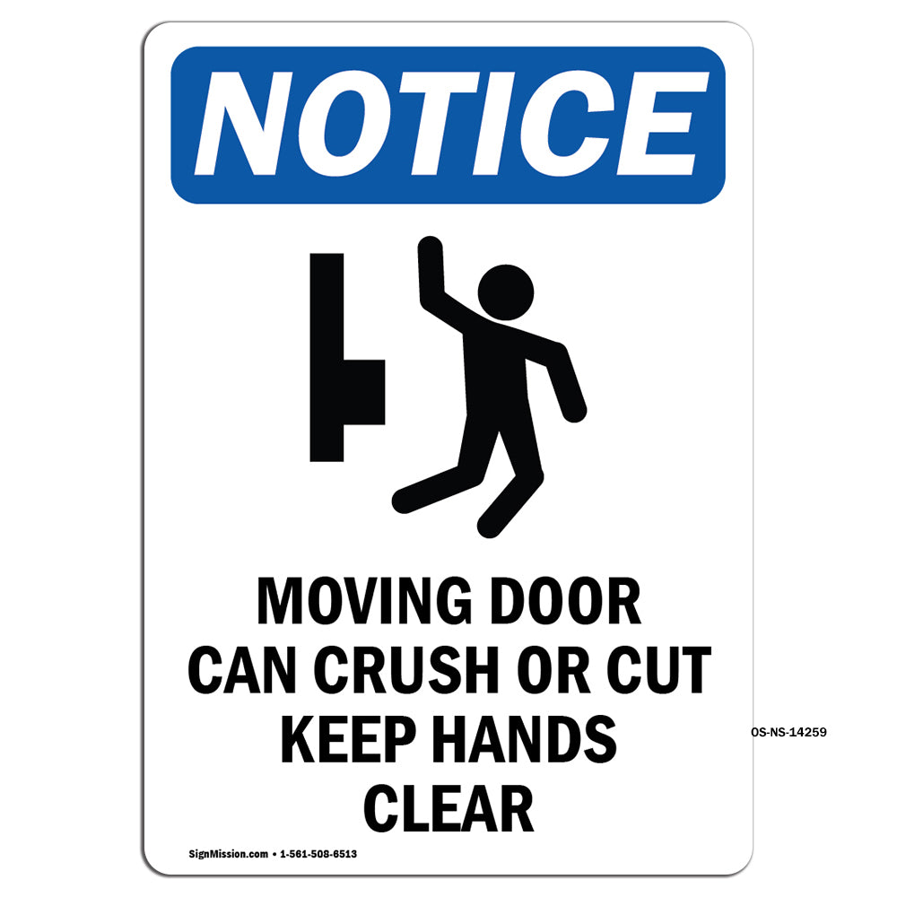 Moving Door Can Crush Or Cut