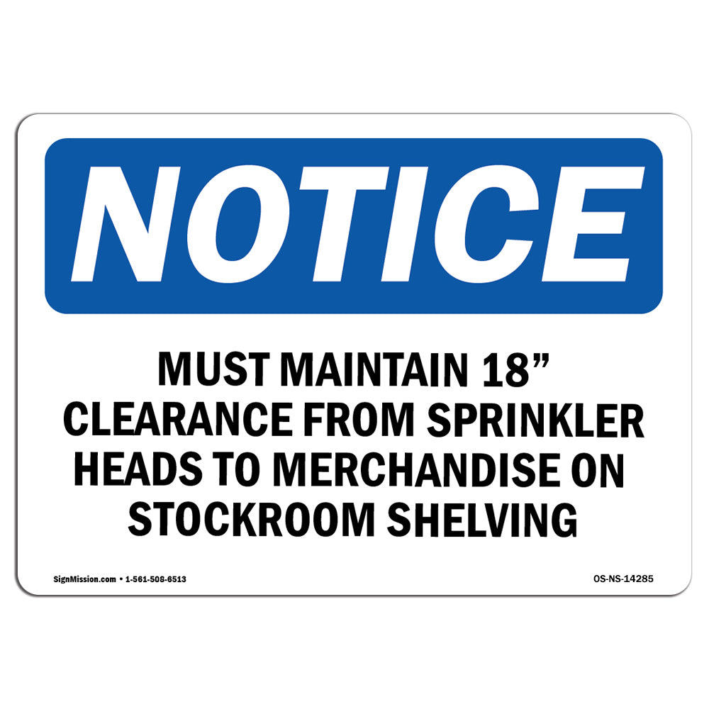 Must Maintain 18 Clearance From