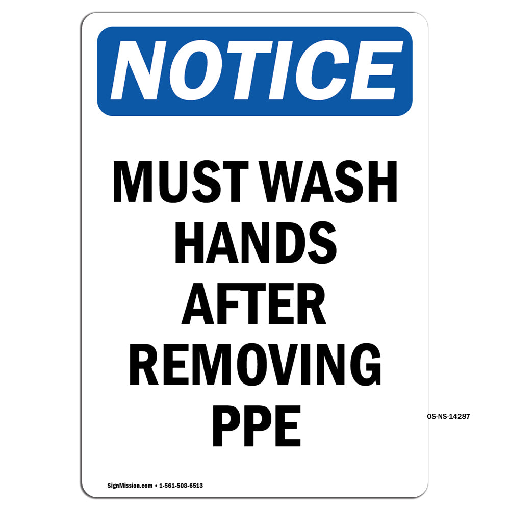 Must Wash Hands After Removing Ppe