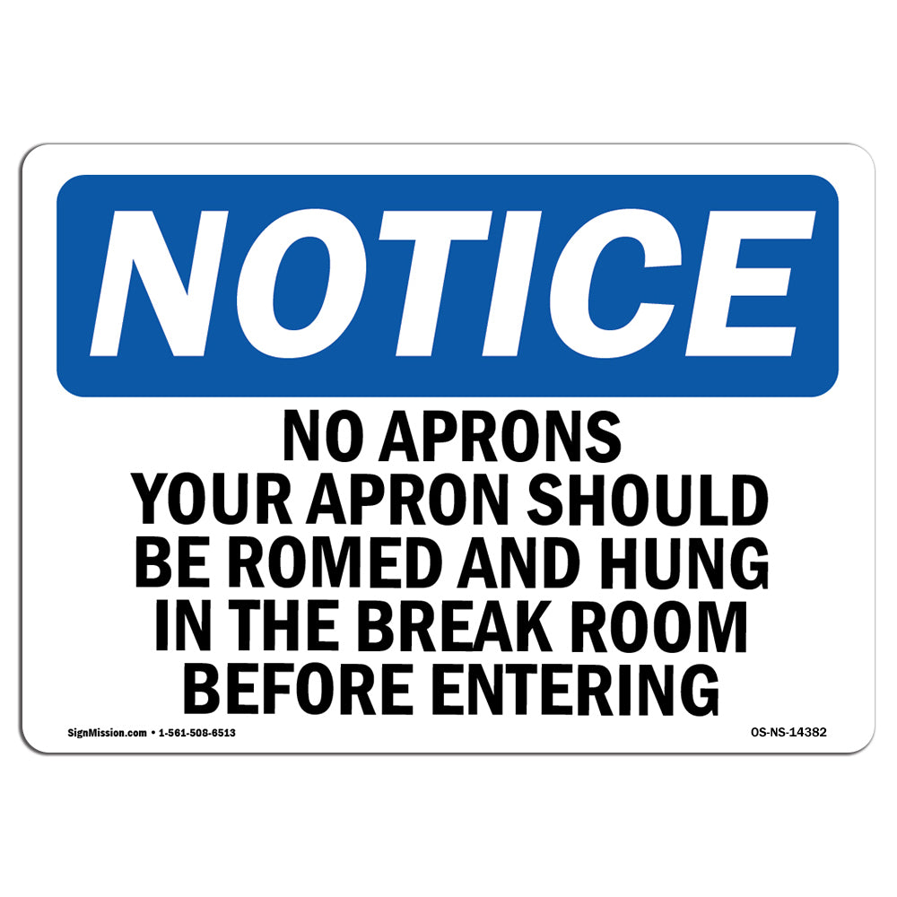 No Aprons Your Apron Should Be Removed And