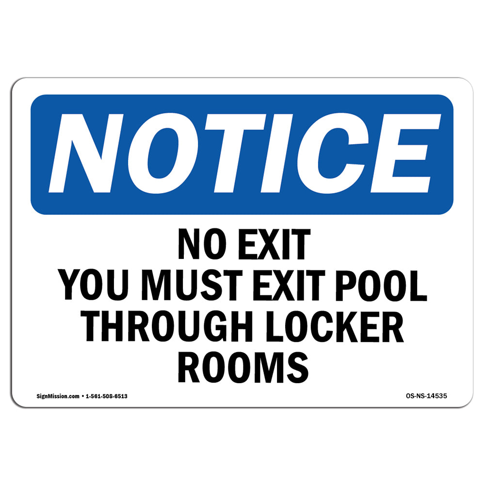 No Exit You Must Exit Pool Through Locker Rooms