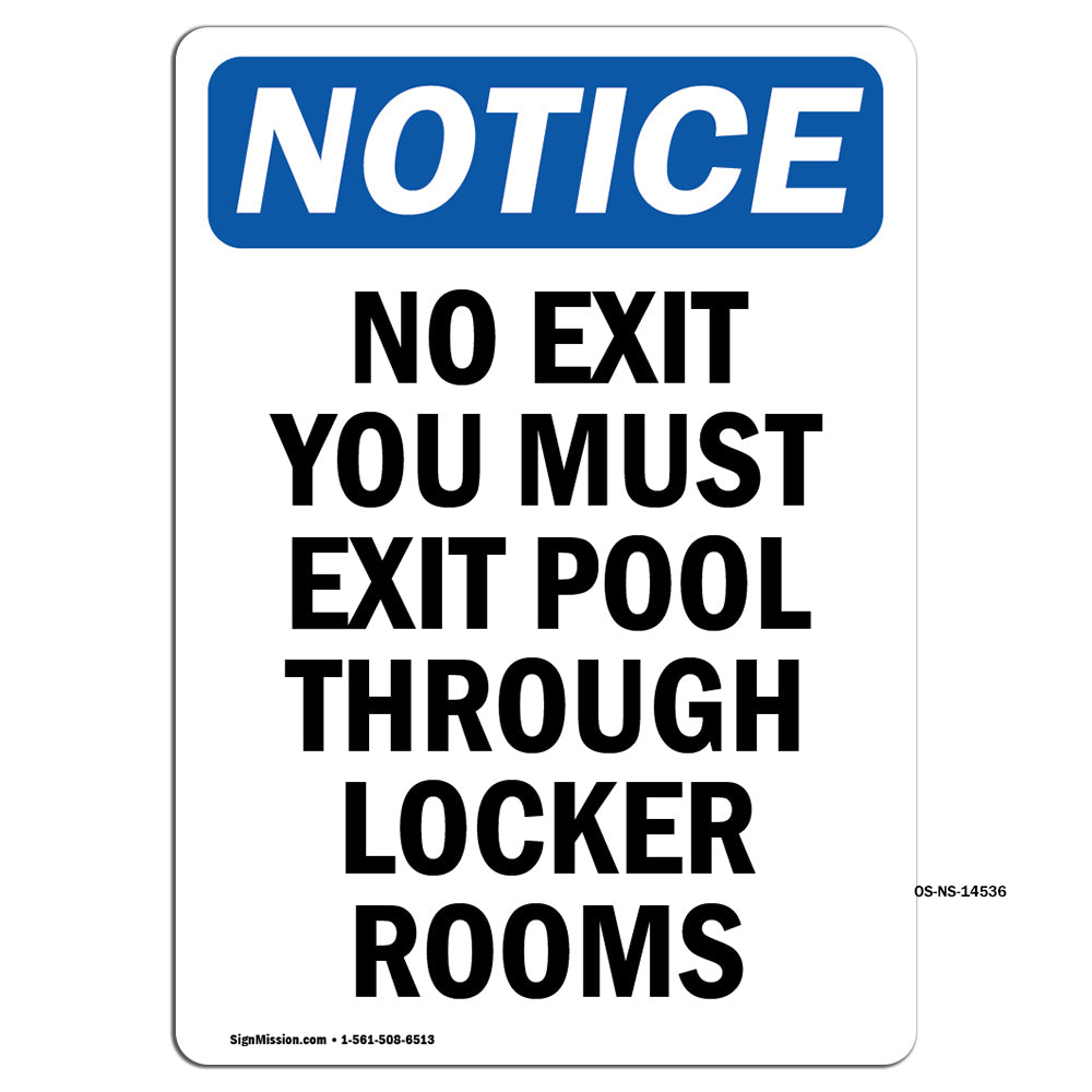 No Exit You Must Exit Pool Through Locker Rooms