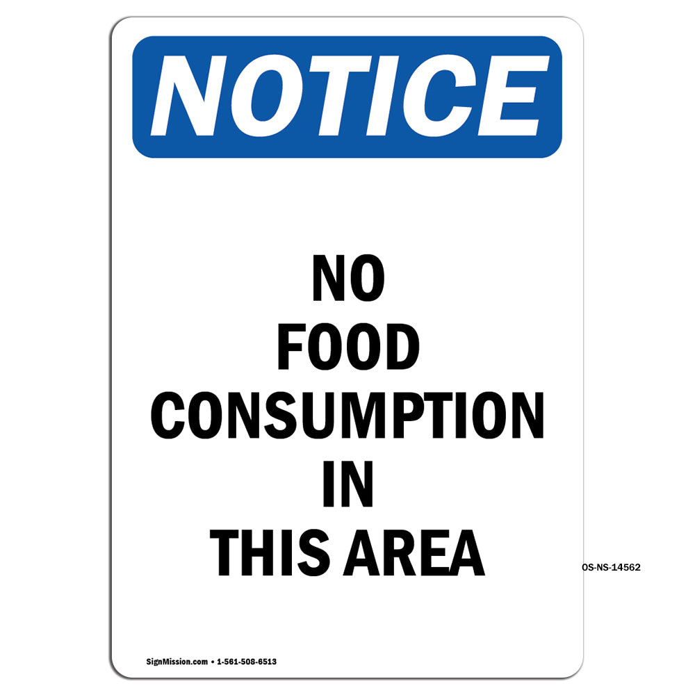 No Food Consumption In This Area