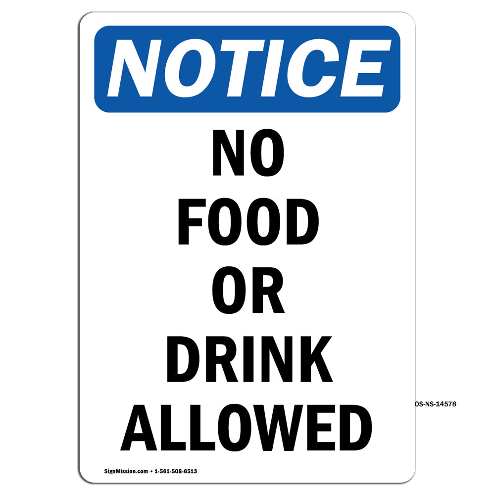 No Food Or Drink Allowed Sign