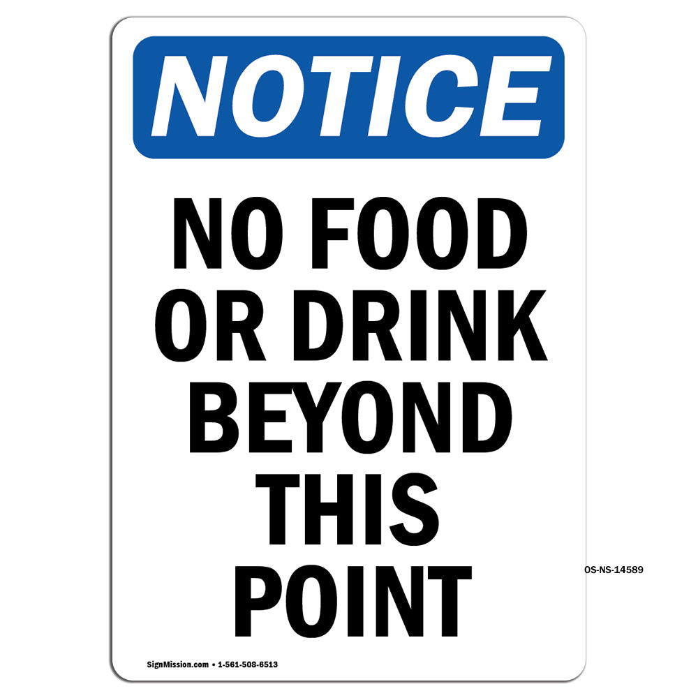 No Food Or Drink Beyond This Point