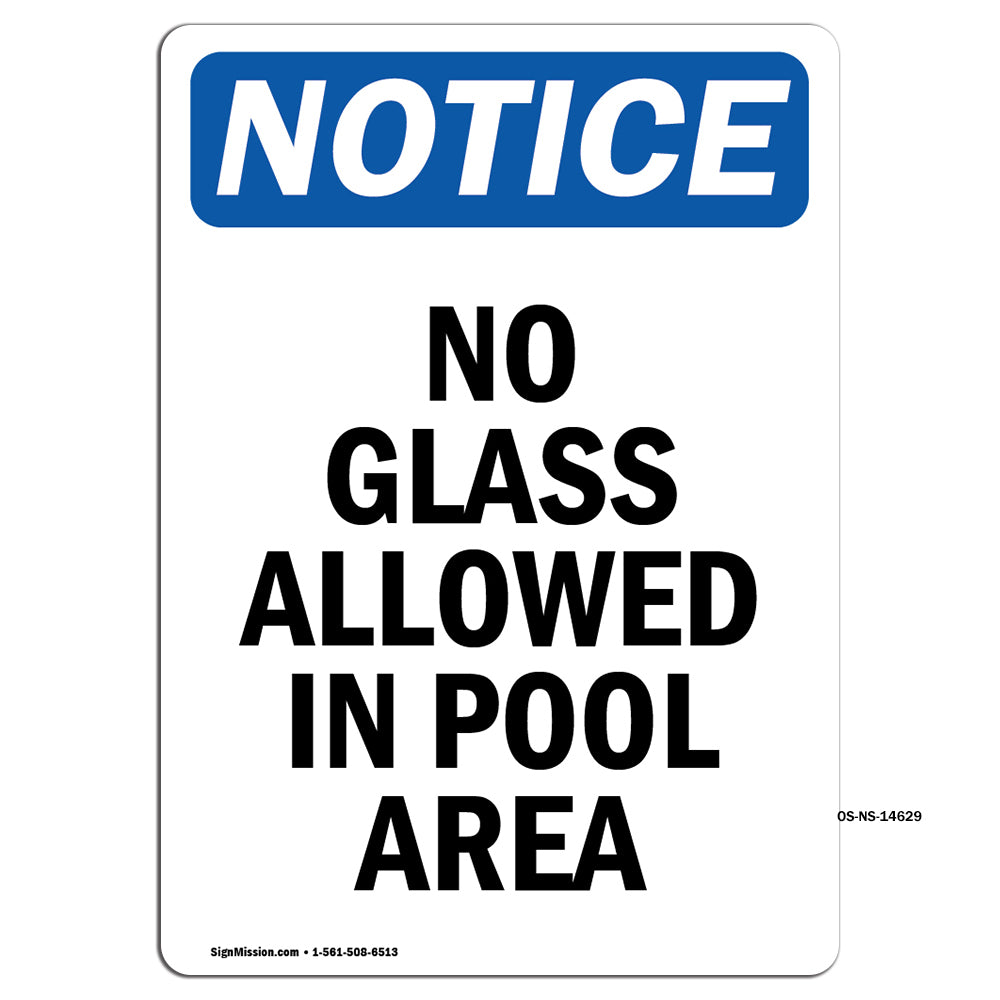 No Glass Allowed In Pool Area