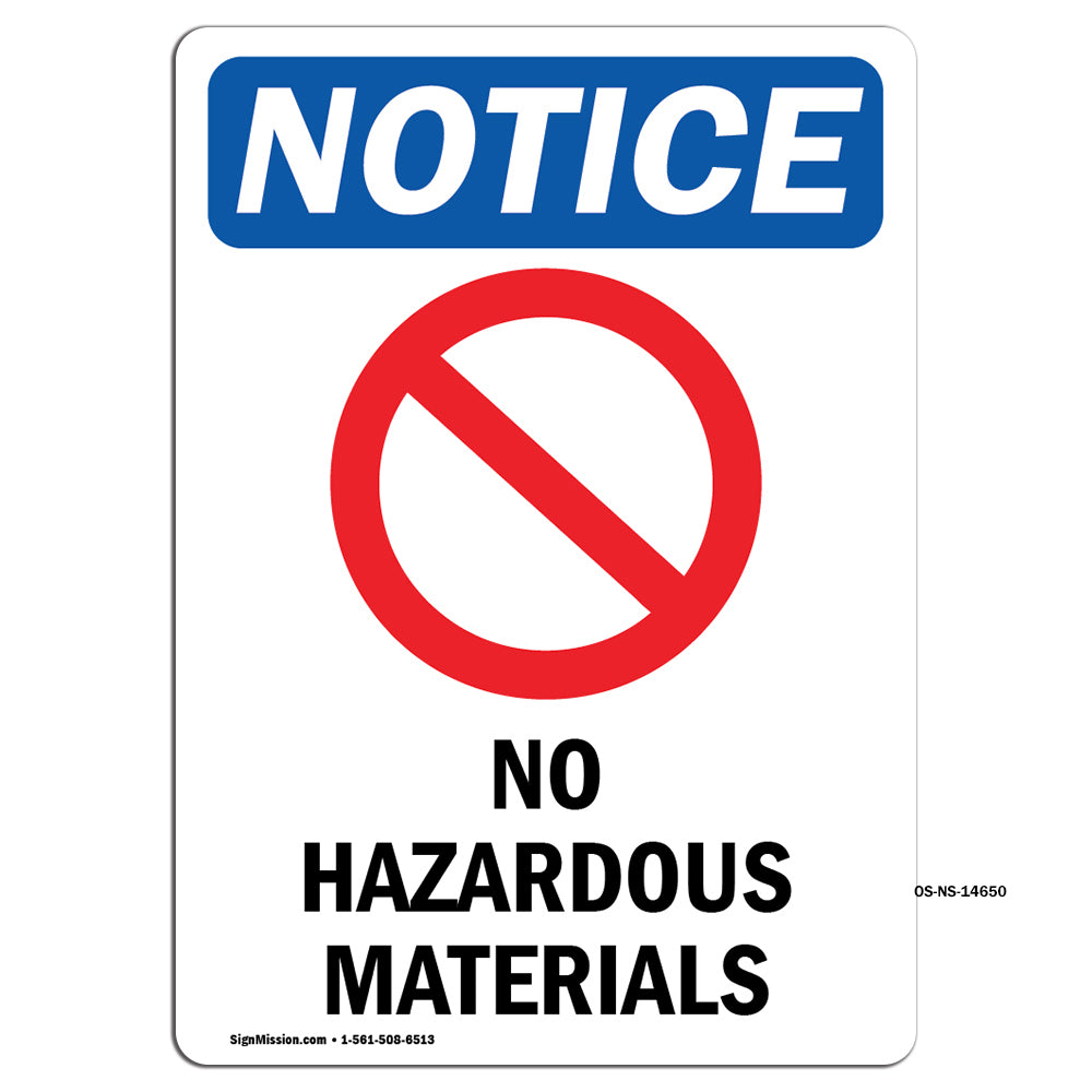 No Hazardous Materials