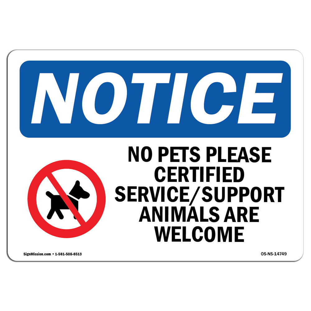 No Pets Please Certified Service Support