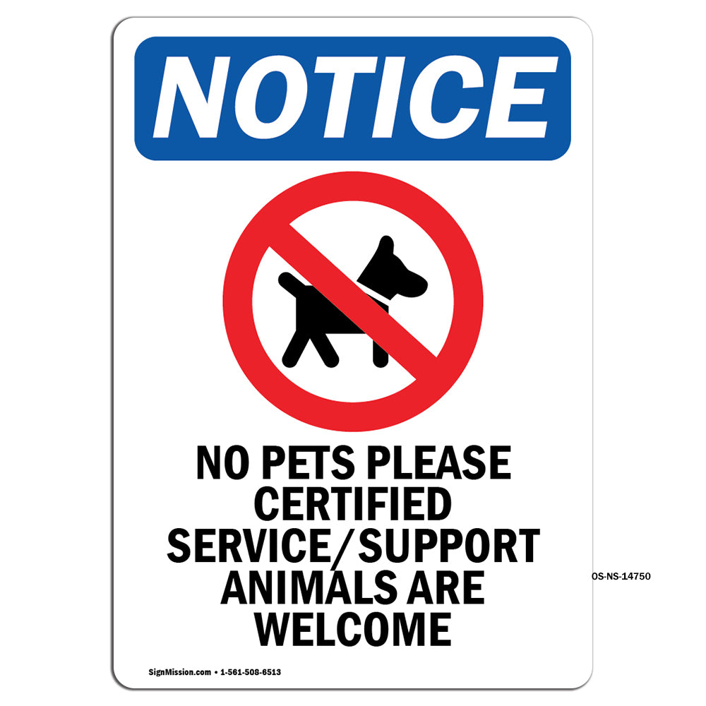 No Pets Please Certified Service Support