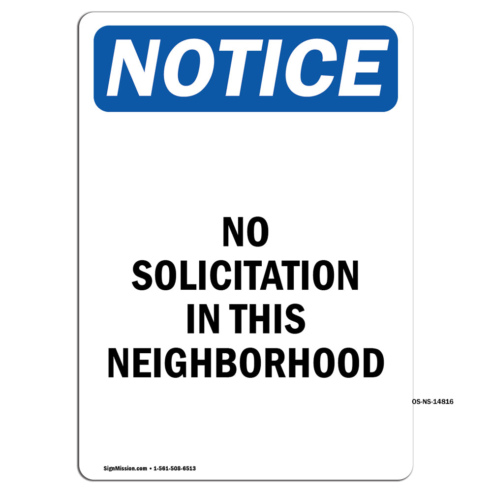 No Solicitation In This Neighborhood