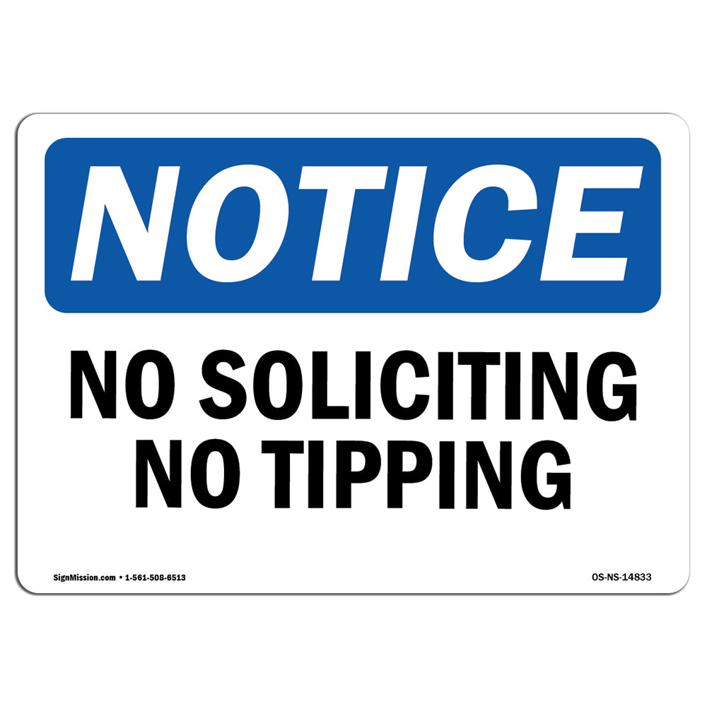 No Soliciting Or Tipping