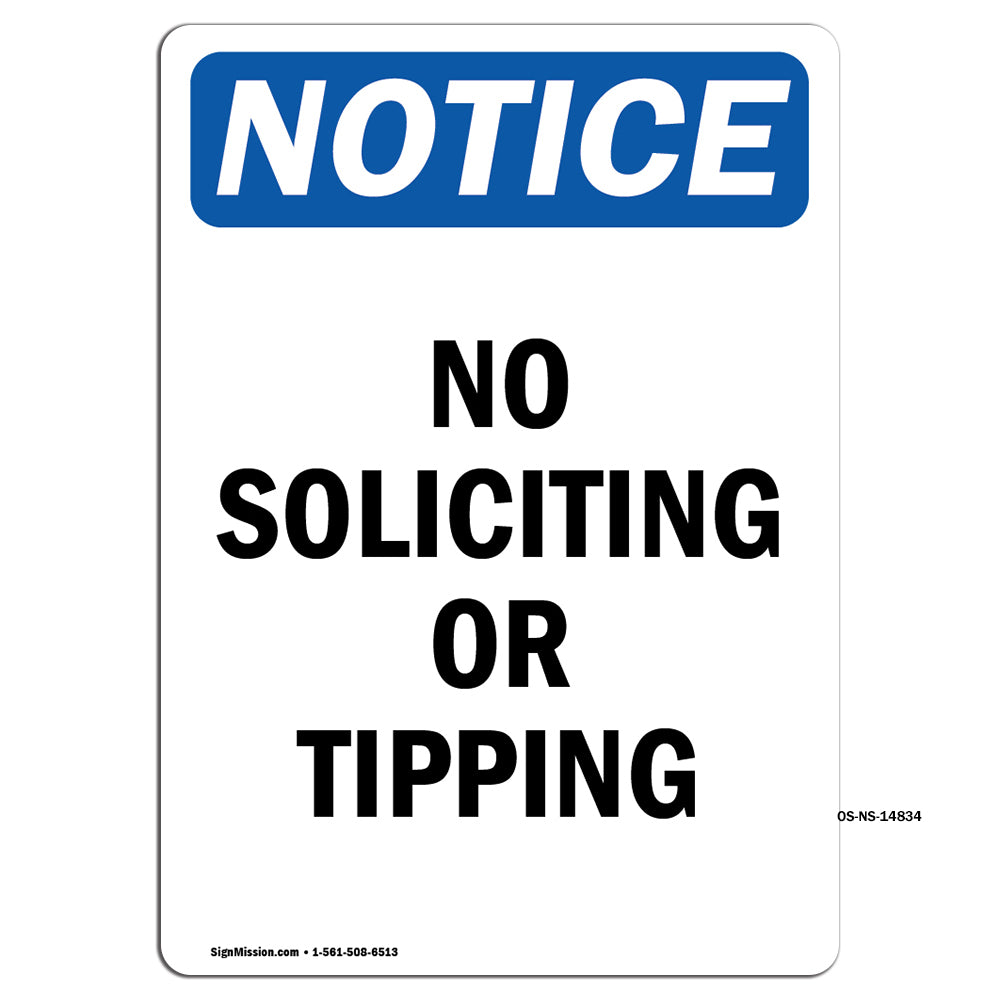 No Soliciting Or Tipping