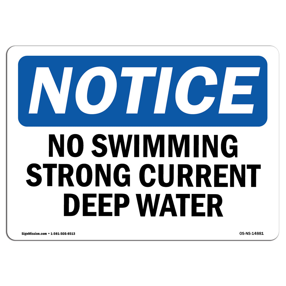 No Swimming Strong Current Deep Water