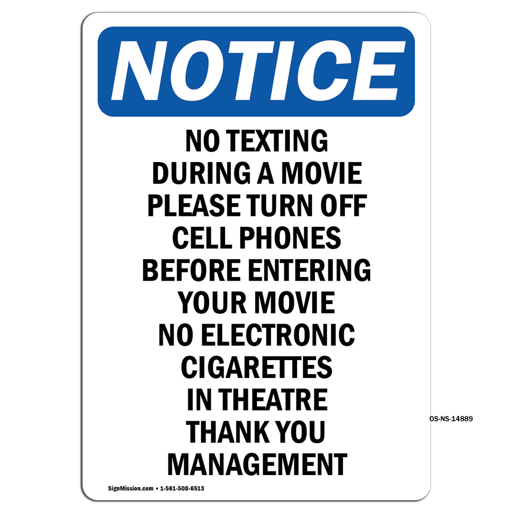 No Texting During A Movie Please