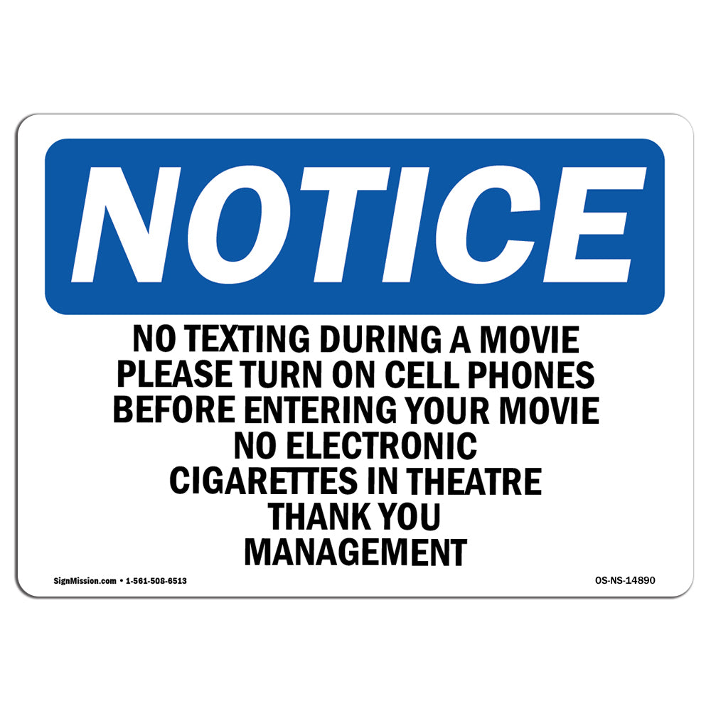 No Texting During A Movie Please