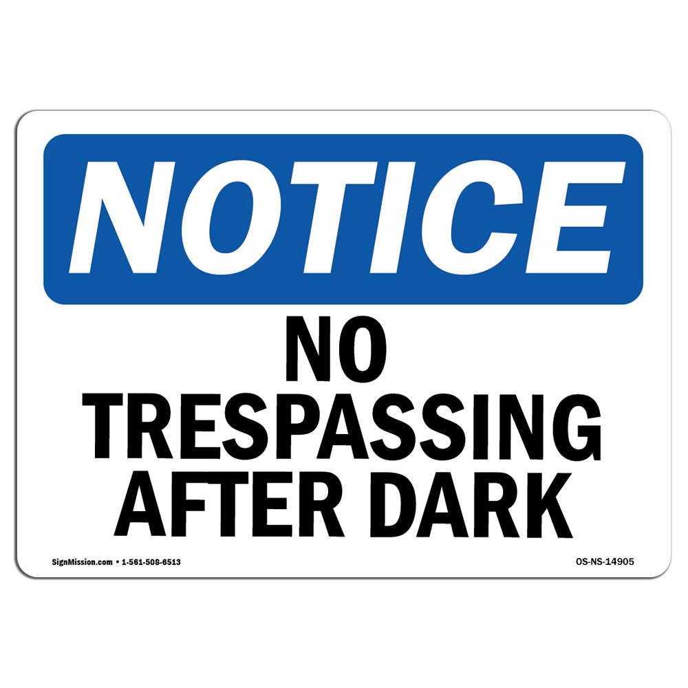 No Trespassing After Dark