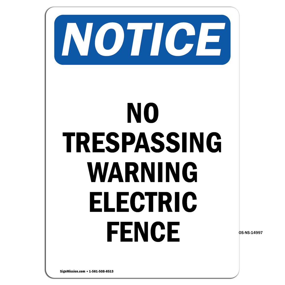 No Trespassing Warning Electric Fence