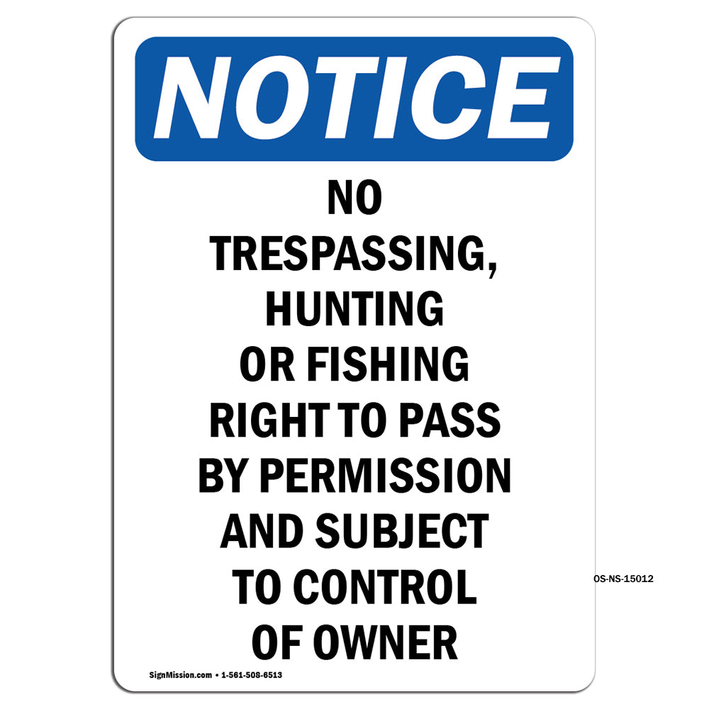 No Trespassing, Hunting Or Fishing Right