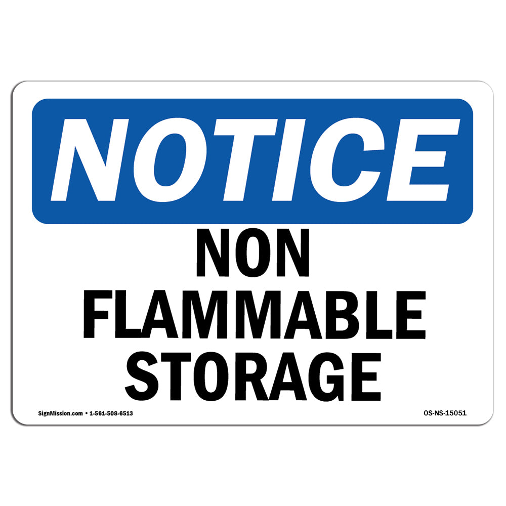 Non Flammable Storage Sign