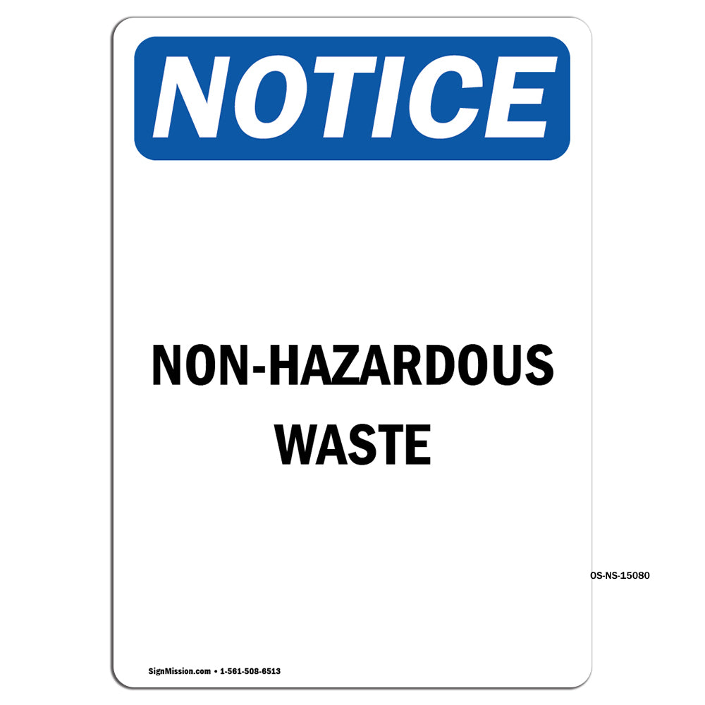 Non-Infectious Waste Sign