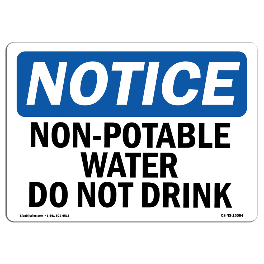 Non-Potable Water Not For Drinking
