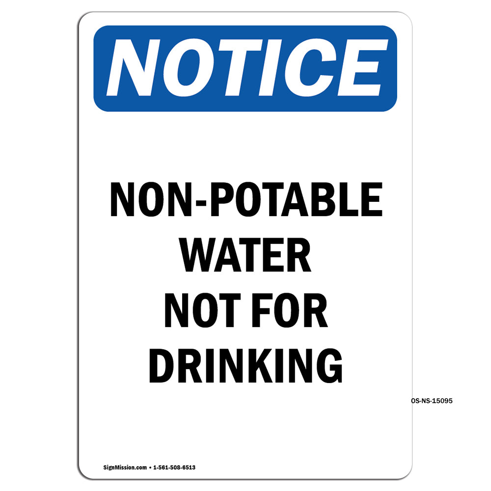 Non-Potable Water Not For Drinking