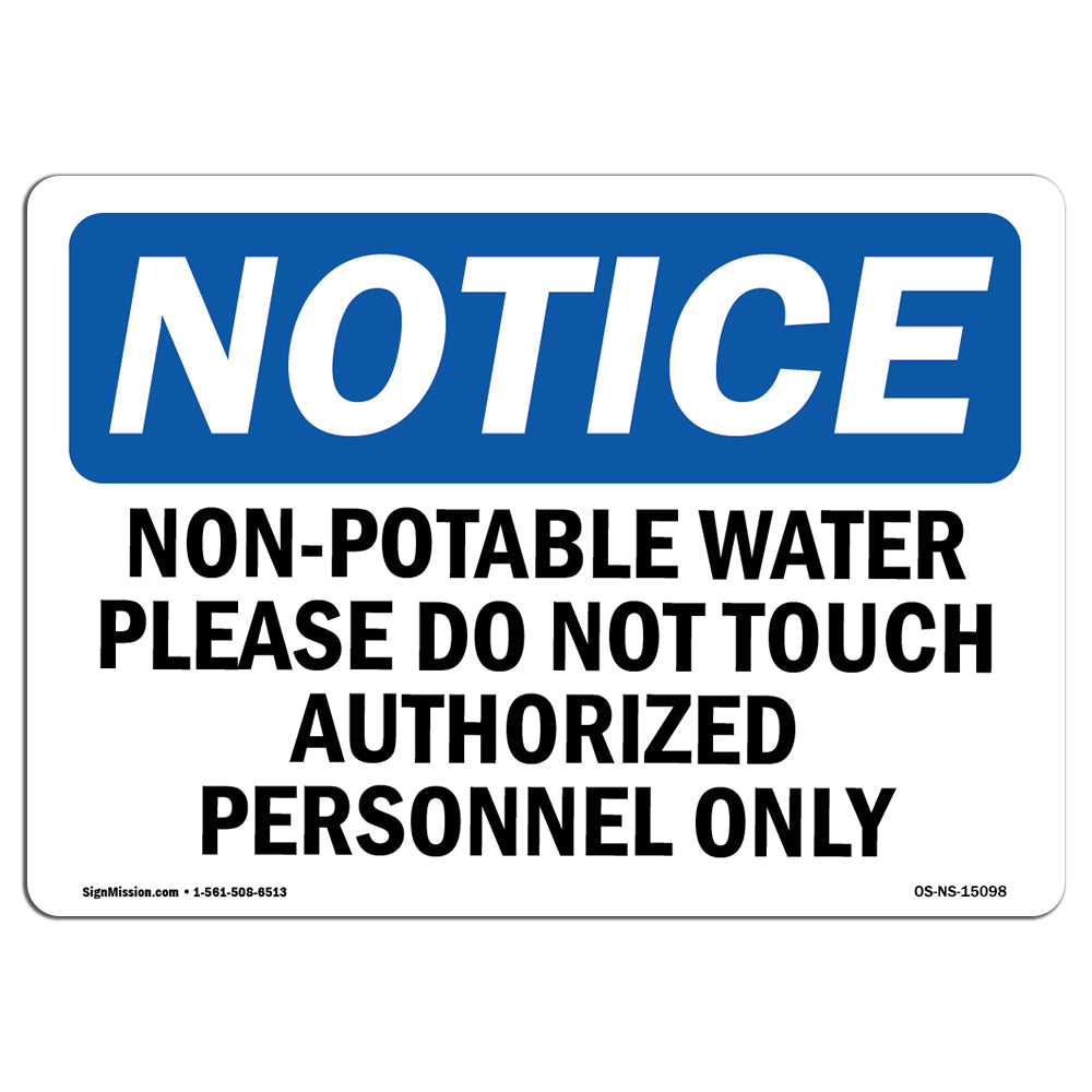 Non-Potable Water Please Do Not