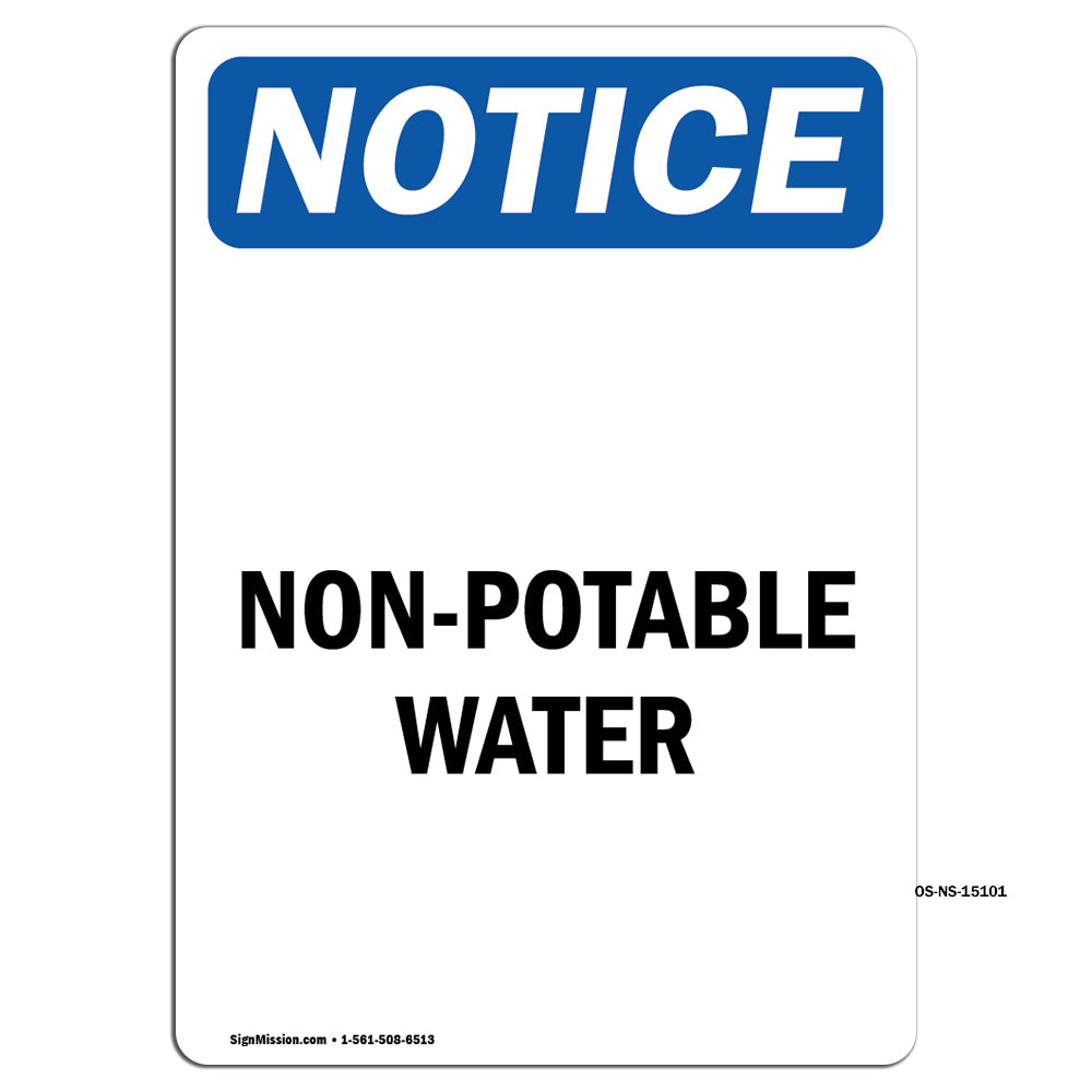 Non-Potable Water Sign