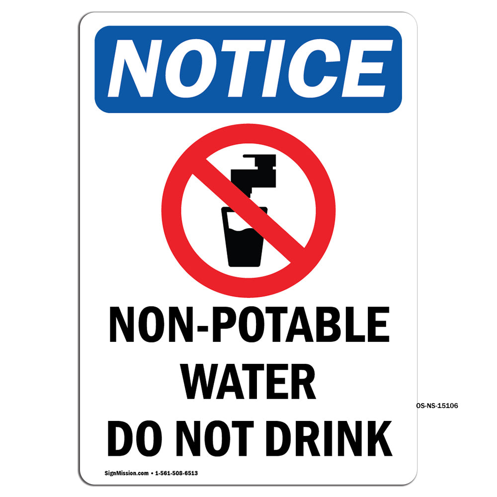 Non-Potable Water Do Not Drink