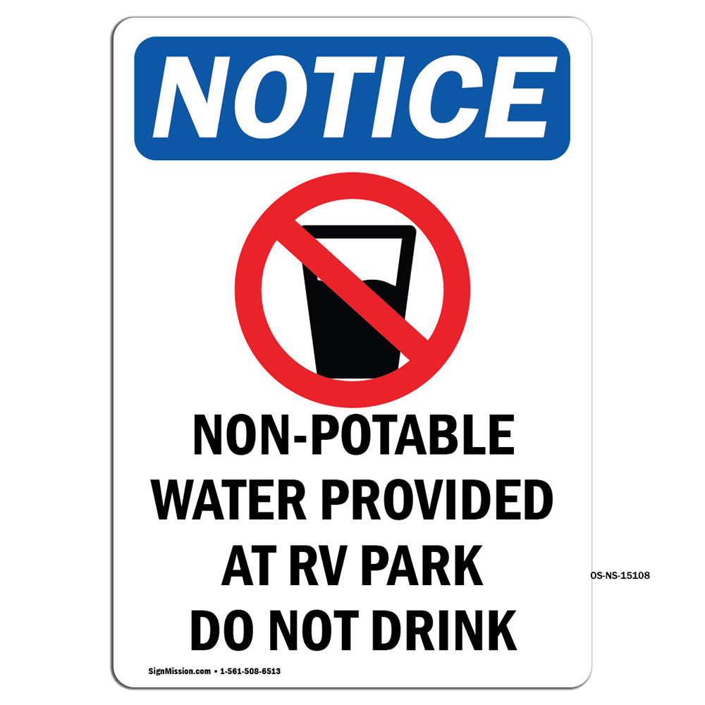 Non-Potable Water Provided At