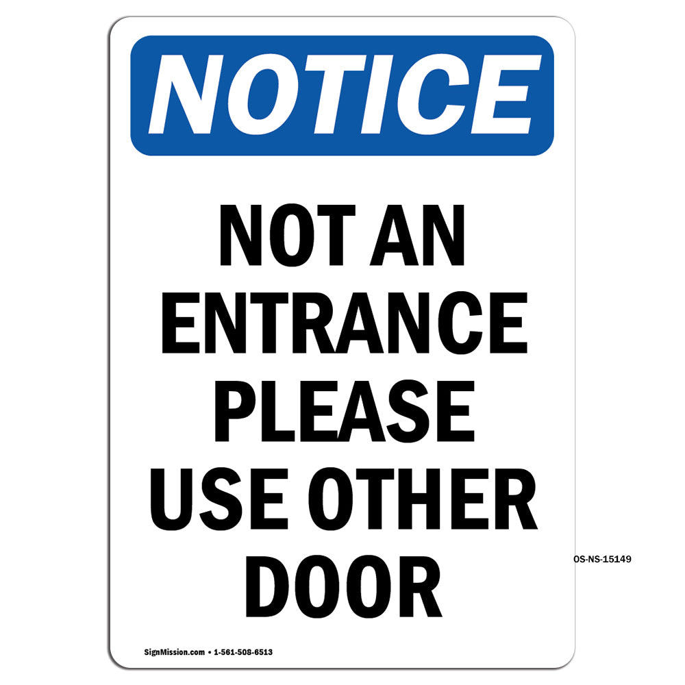 Not An Entrance Please Use Other Door