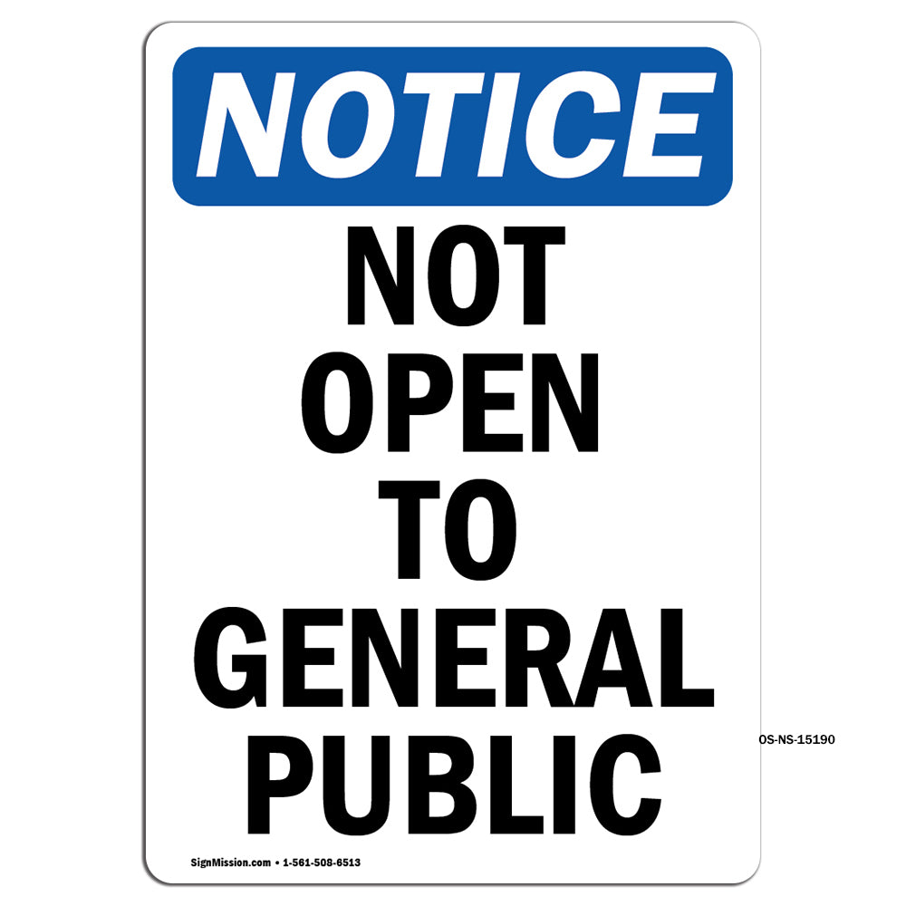 Not Open To General Public
