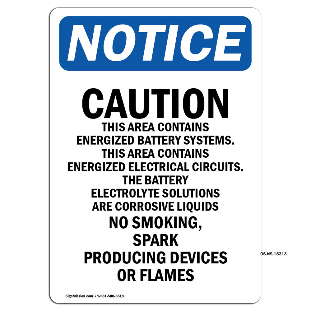 NOTICE Caution This Area Contains Energized