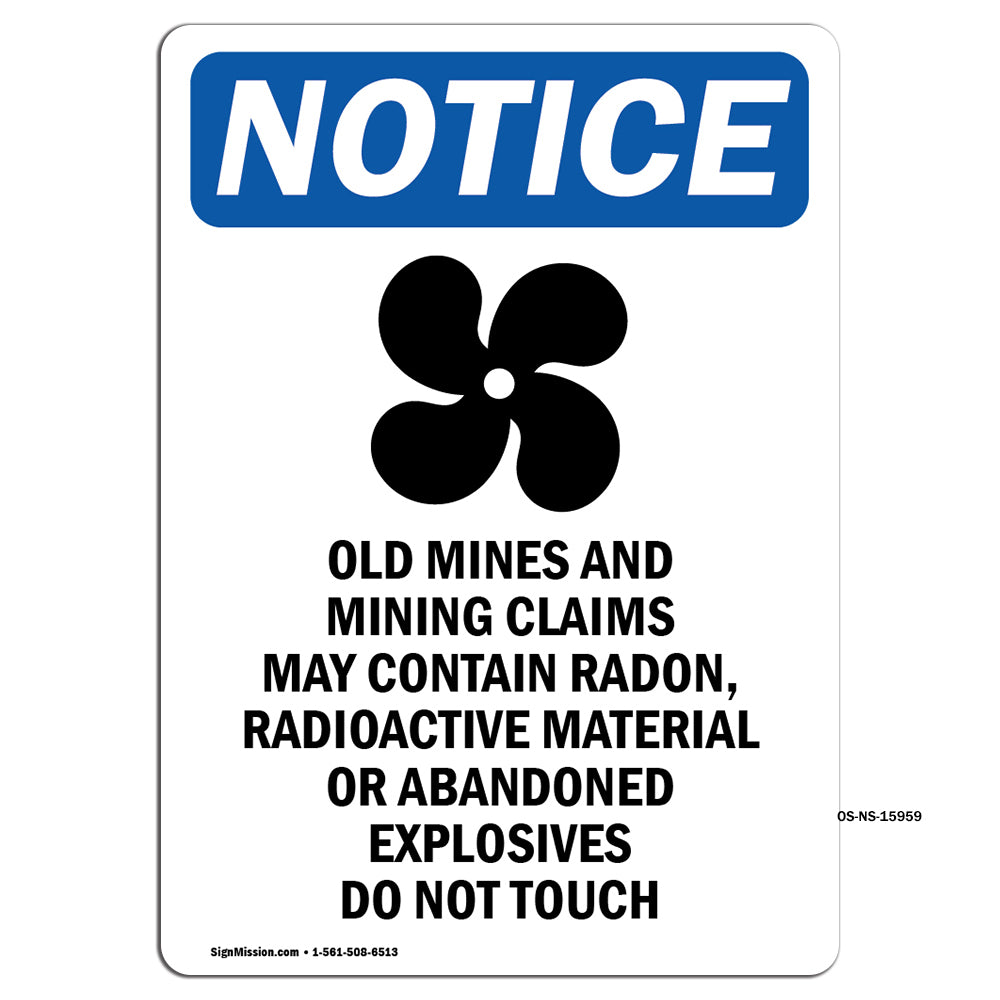 NOTICE Mines And Mining Claim May Contain Radon