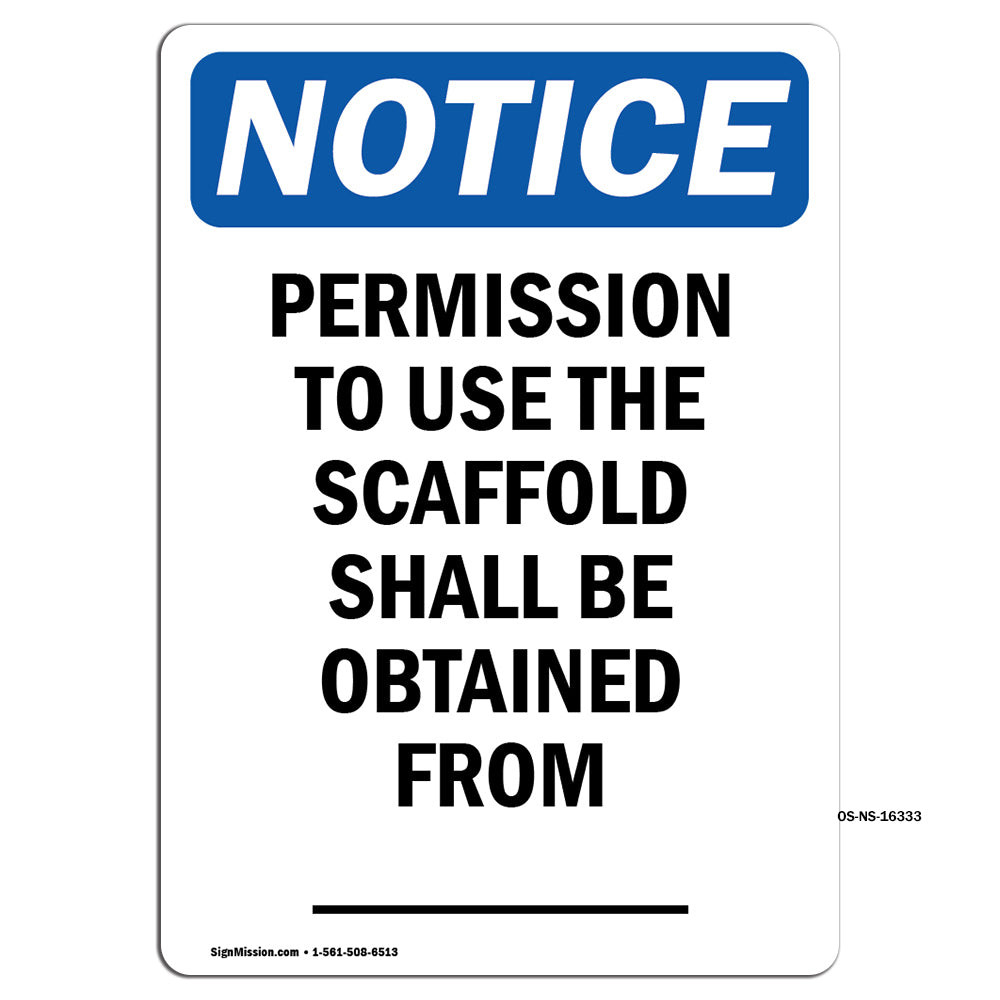 NOTICE Permission To Use The Scaffold Obtained from