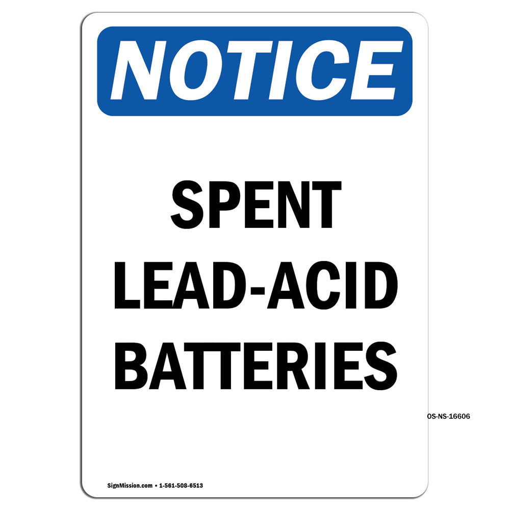 NOTICE Spent Lead-Acid Batteries