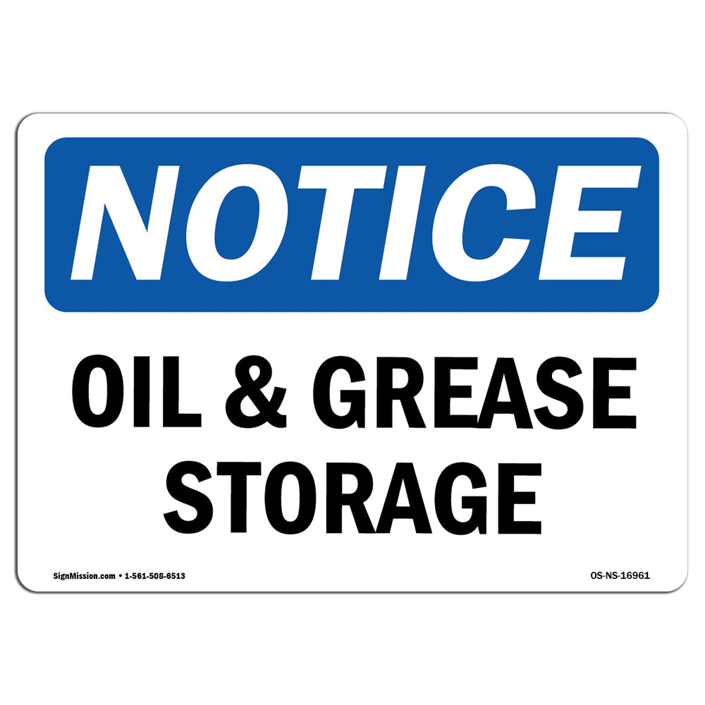 Oil And Grease Storage