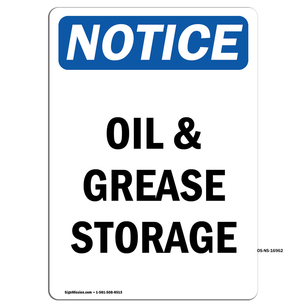 Oil And Grease Storage