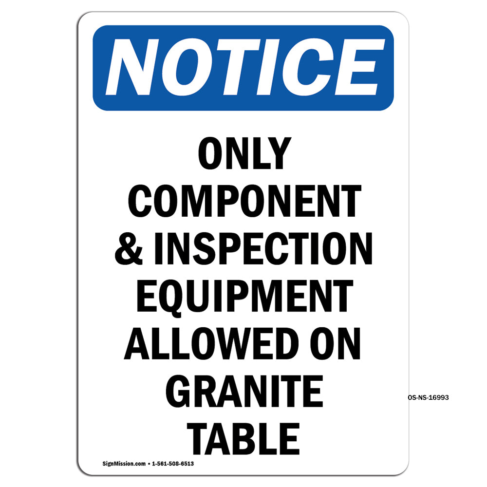 Only Component And Inspection Equipment Allowed