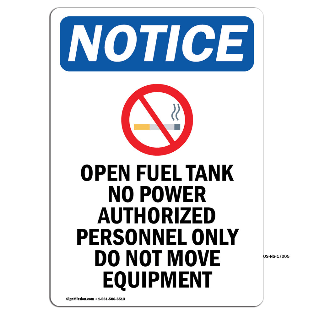 Open Fuel Tank No Power Authorized