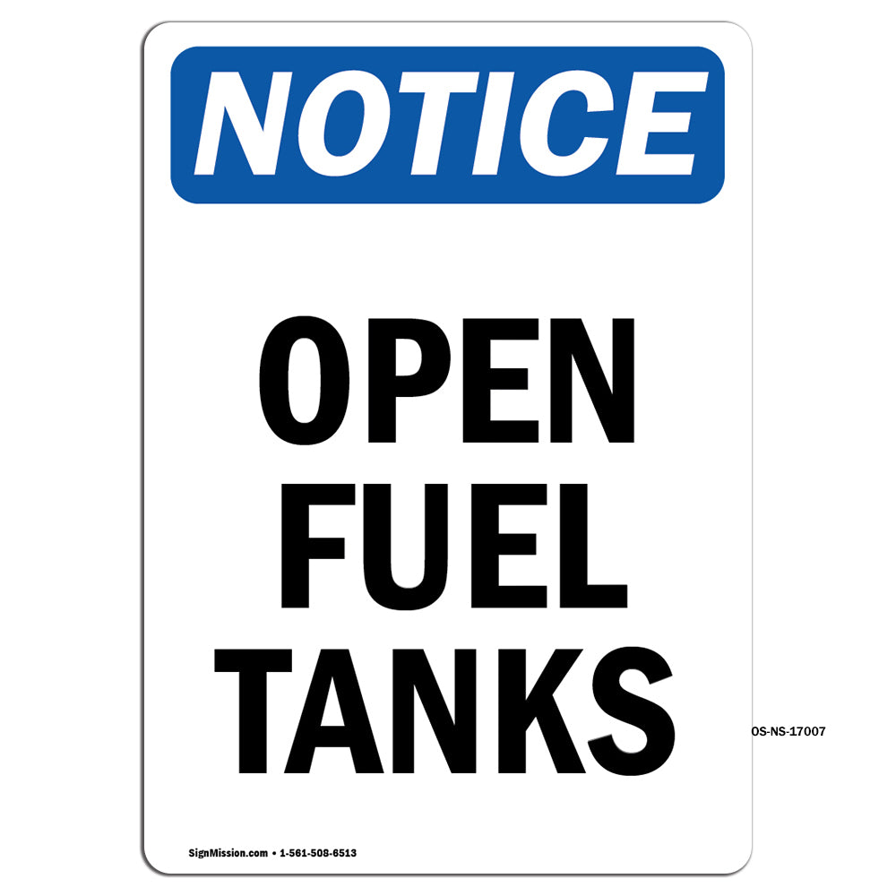 Open Fuel Tanks