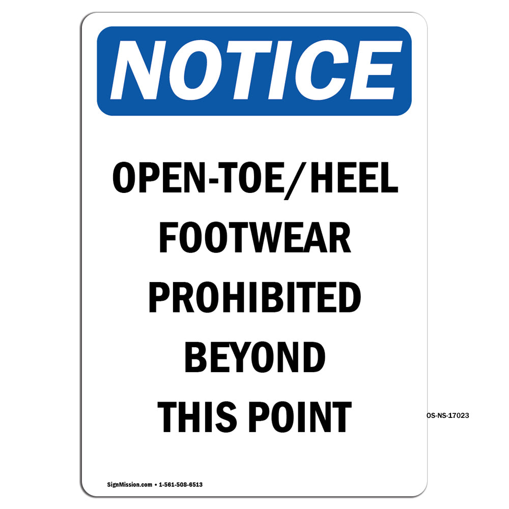 Open-Toe Heel Footwear Prohibited Beyond